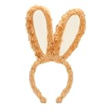 Hasenohren Haarreif, Plüsch Hase Ohren Haarbänder, Niedliche Hasenohren Party Stirnband, Ostern Thema Party Kostüm Zubehör, für Ostern Party Hochzeit Geburtstag Cosplay Kopfbedeckung (Braun)