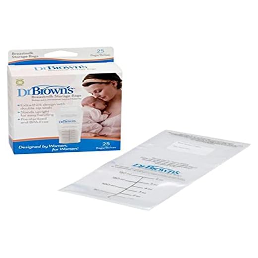 Dr Brown's - Bolsas de leche materna (pack con 25 bolsas)
