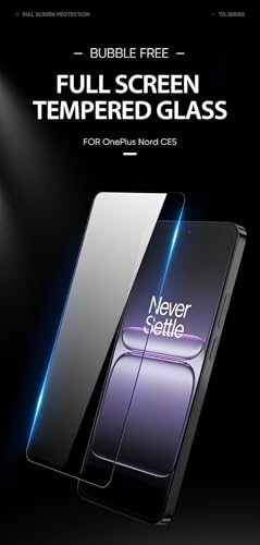 Image of TitanGuard Tempered Glass Screen Protector Guard for OnePlus Nord CE5 / CE 5 5G - 9H Hardness, Military Grade, Anti-Static, Easy Installation Kit - 1 PACK