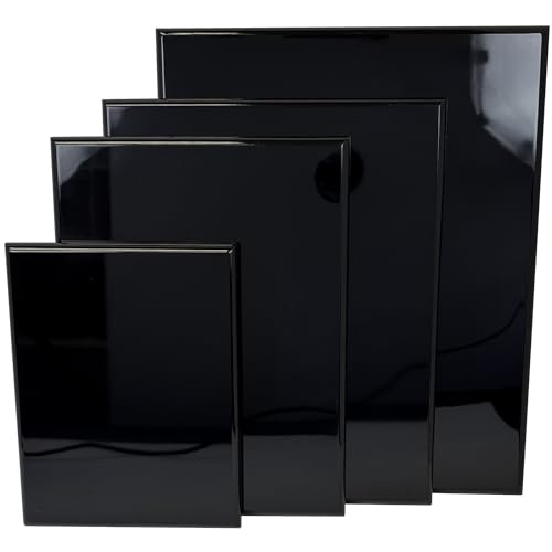 Premium High Gloss Piano Finish Plaque Blank &ndash; Wood Core, Rounded Edge, Felt Back, &frac34;' Thick...