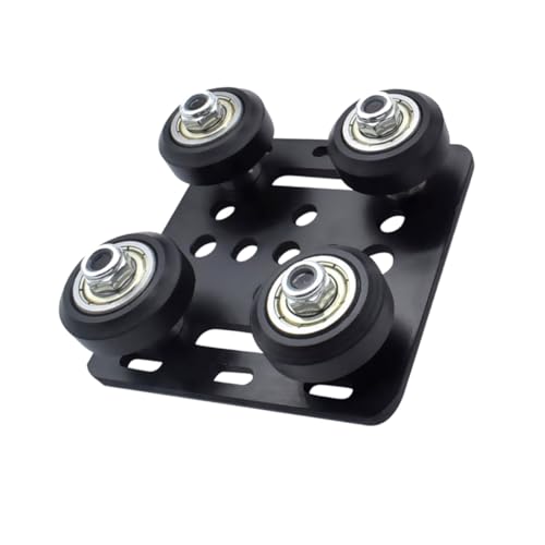 SKISUNO Printer Aluminum Profiles Wheels Set with V Gantry Plate Wear Resistant Pulley Kit for Series Extrusions Easy to