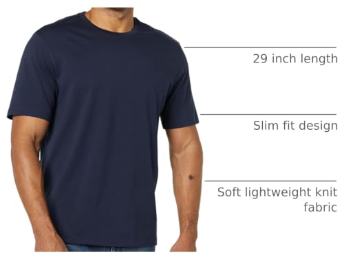 Image of Amazon Essentials Men's Slim-Fit Crewneck Short Sleeve Cotton T-Shirts