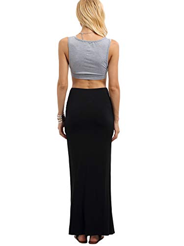 Verdusa Women's High Waisted Side Split Maxi Skirt Summer Elegant Skirts4