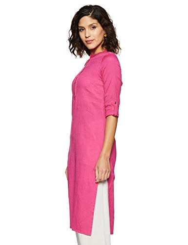 Image of W for Woman Women's Cotton Straight Fit Straight Kurta