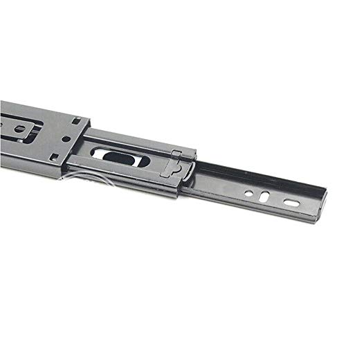 TOOLDO 1 Pair x Soft Close Drawer Runners,Black Metal, Heavy Duty 20kg Load Capacity, 45mm Wide, 3 Folds Full Extension - Image 4