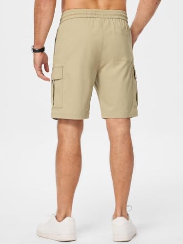 Image of Vogaan Men's Cotton Blend Multi Color Cargo Shorts | Regular Fit | 5 Pocket Casual Utility Shorts