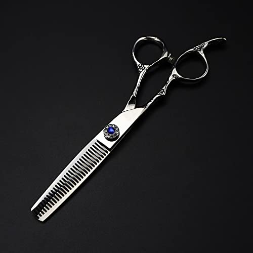 Tijeras de Corte de Pelo, Tijeras Profesionales japonesas 440c de 6 Pulgadas para Zurdos, Tijeras de peluquería, Tijeras de entresacar, Tijeras de peluquería (Color: Juego) (Tijeras de entresacar)