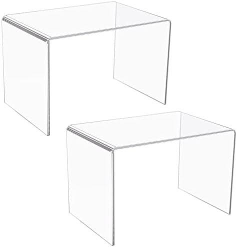 Amazon.com: Jusalpha 2-PC Large Clear 5mm Acrylic Riser for Retail ...