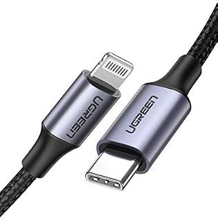 UGREEN USB-C to Lightning Cable [3FT MFi-Certified] Nylon Braided Fast Power Delivery Charging