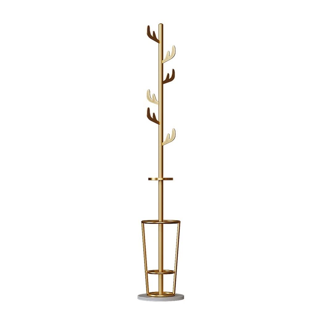 AHGFTYRDT Coat Rack Freestanding Standing Coat Stand Home Creative Single Pole Vertical Coat Rack Bedroom Corridor Coat Rack with Tray Coat Bag Key Holder Hall Tree