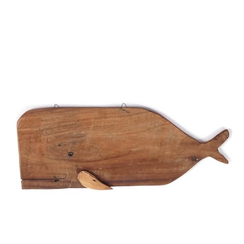 CREEDWOOD Holz Wand Dekoration Wal | Holz | Wal Figur zum Aufhängen, Wal Form, Maritime Wanddeko, Fisch Holz Aufhänger | Größe: 50 cm CREEDWOOD Holz Wand Dekoration Wal | Holz | Wal Figur zum Aufhängen, Wal Form, Maritime Wanddeko, Fisch Holz Aufhänger | Größe: 50 cm