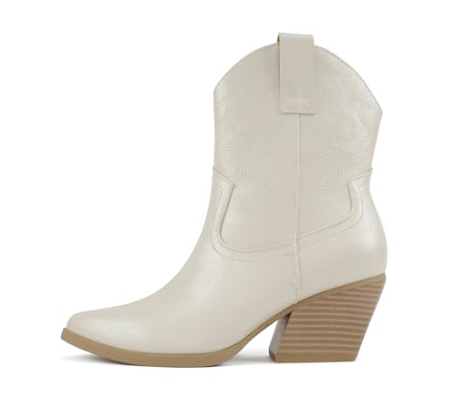 Image of Soda inchBLAZING inch ~ Women Western Bootie Pointe Toe with Low Heel (Wide Fit Available)
