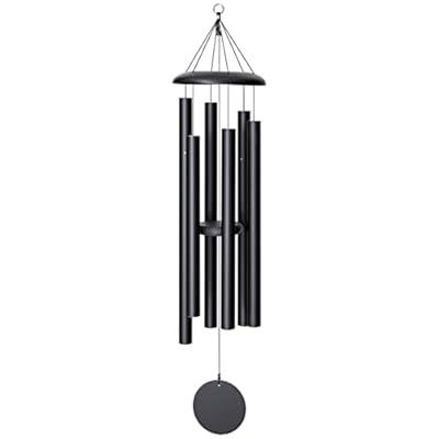 Corinthian Bells by Wind River - 50 inch Black Wind Chime for Patio, Backyard, Garden, and Outdoor Decor (Aluminum Chime) Made in The USA