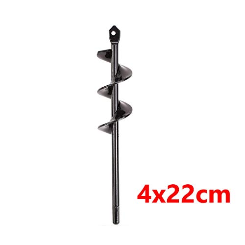 Loose Soil Drill Bit Short Rod Plant Twist Drill Yard Gardening Planting Hole Digger Garden Spiral Drill Bit Flower Planter - Black