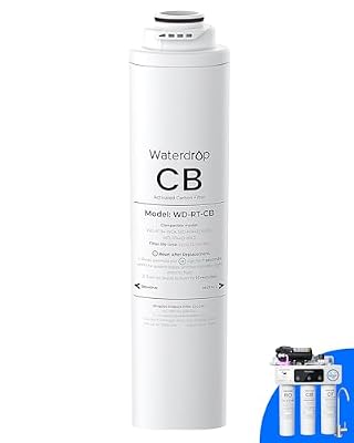 Waterdrop RT-CB Filter, Replacement for Waterdrop T3-C & T4-A Tankless Reverse Osmosis System, Pack of 1 CB Filter, 12-month Lifetime