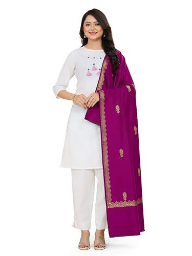 Image of Weavers Villa - Women's Beautiful Maroon Shawls, Stoles
