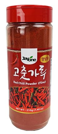 Jayone Red Chilli Powder, Red Pepper Powder, Spice Seasoning, Korean Gochugaru, 7.76 oz - Fine
