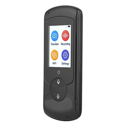 Smart Voice Translator Support 41 Languages Real Time Translation with LCD Touch Screen WiFi and Bluetooth Translation Function for Learning Travel Shopping Business Translation(Black)