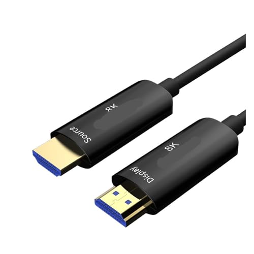 Compatible Con MOSHOU, Cable HDMI 2.1 De Fibra Óptica 8K 8K 60Hz 4K 120Hz 48Gbps HDR Dinámico De Ultra Alta Velocidad HDCP 2.2 Y 2.3 EARC For PS5 RTX4080.(Pro Max Version,3m(9.84 ft))