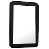 SAVITA 5 1/4 x 6 7/8 Inch Magnetic Locker Mirror,Magnetic Back Sticks to Metal Surface,Ideal for School Locker, Bathroom,Refrigerator,Workshop Or Office Cabinet (Black)