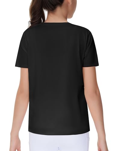 THE GYM PEOPLE Girls Workout Shirts Short Sleeve Loose Fit Crewneck Running Yoga Tee Tops2