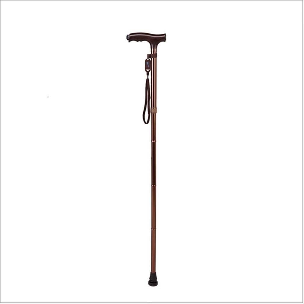 Muletas Telescopicas Antideslizantes Baston Plegable Muy Ligero y Compacto de Viaje Regulable con Luces LED para Artritis, Ancianos, Seniors & Handicap The New