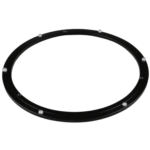 Image of TamBee 18 Inch Lazy Susan Bearing Heavy Duty Metal Hardware Large Aluminum Turntable Lazy Susan Hardware Kit Parts Rotating Ring Mechanism for Puzzle Boards, Dining Tables (Base Only, Black)
