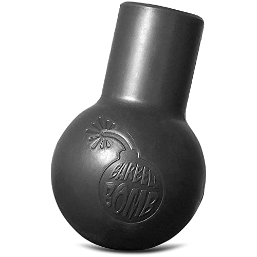 Barbell Bomb by ABMAT - Turn any surface into a Barbell Landmine exercise - Presses Rows Rotation Split Squats Lumberjacks and more. Black One-piece molded foam. Patent Pending.