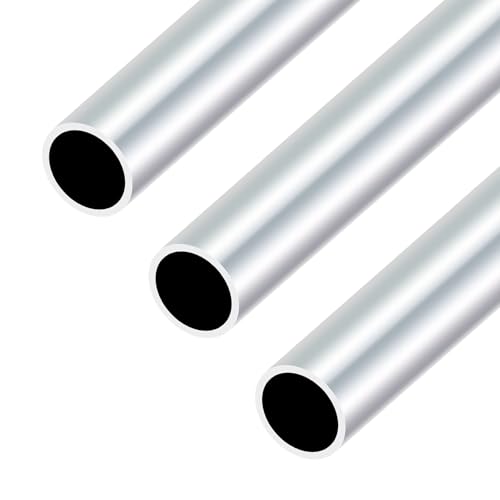 iMeistek Tubos de aluminio 6063, 25 mm de diámetro exterior x 21 mm de diámetro interior x 300 mm de longitud, tubos redondos de aluminio sin costuras para modelo de bricolaje, industrial (3 unidades)