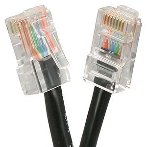 Cable patch Cat 5e de 75 pies color negro miniatura 1
