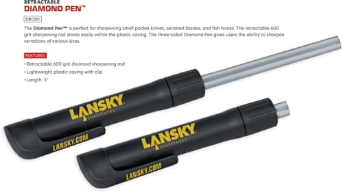Lansky Retractable Diamond Pen Knife Sharpener, Black, One Size (DROD1) by Lansky - Image 3