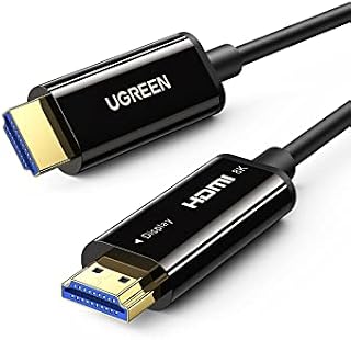 UGREEN 8K HDMI Fiber Optic Cable, 48Gbps Ultra High Speed HDMI 2.1 Cable eARC Dolby Vision Support 8K@60Hz, 4K@120Hz/144Hz HDR eARC HDCP 2.2 Compatible with PS4 PS5, Xbox Series X, PC, TV (10M)