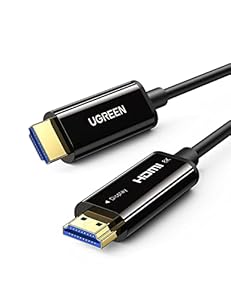 UGREEN HDMI 2.1 Glasfaser Kabel 8K@60Hz, 4K@120Hz/144Hz, 48 Gbps, Vergoldete Anschlüsse mit Ethernet, 3D ARC CEC HDCP HDR, kompatibel mit TV, Monitor, Blu-ray, PS5/PS4/PS3, Soundbar usw. (30M)