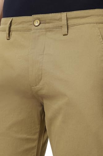 Image of Peter England Men's Slim Fit Mid Rise Premium Casual Trouser Chinos