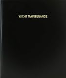 BookFactory Yacht Maintenance Log Book/Journal/Logbook - 120 Page, 8.5''x11'', Black Hardbound (XLog-120-7CS-A-L-Black(Yacht Maintenance Log Book))