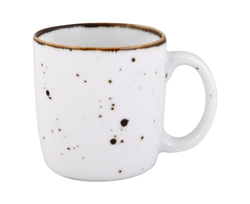 Image of Hitkari Potteries Porcelain White Sparkle Coffee Mugs Set 6 | for Morning & Evening Tea /Coffee | Home & Kitchen | Coffee Cup (SL-4)
