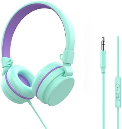 Casque pour enfants, casque sur-oreille filaire pour enfants avec...