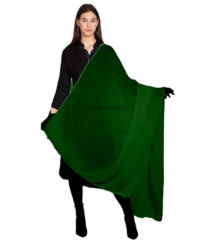 Image of Zen Women's Solid Premium Cotton Dupatta 2.25 Meters 100% Pure Cotton