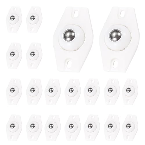20 Pezzi Rotelle A Sfera Autoadesive A 360 Gradi Mini Ruote Piroettanti In Plastica Mini Rotelle Per Trasporto Autoadesive Rotelle Girevoli Per Mobili Per Cestino Immondizia, Stoccaggio Scatola