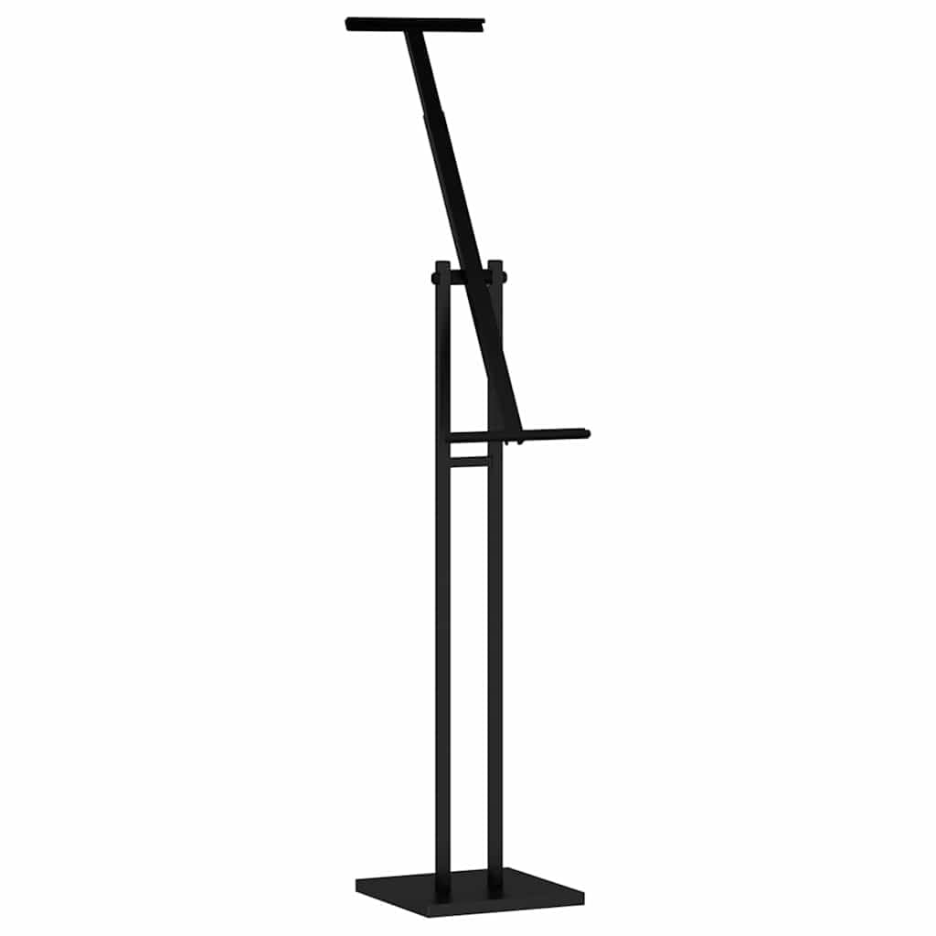 Stojak na plakaty, czarny, 26,5 x 26,5 cm, regulacja wysokości 126-150 cm, obracany o 360°, metalowy stojak na targi i wydarzenia