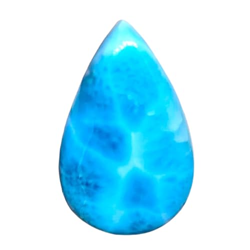Cabochon larimar naturel poire pour sublimer vos bagues et bijoux faits main