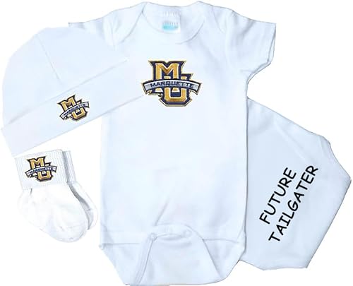 Future Tailgater Marquette Golden Eagles 3 Piece Baby Clothing Set (3-6 months)
