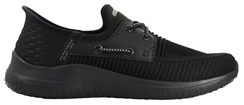 Skechers USA Men's Men's Slip-ins: Delson 3.0-Roth Sneaker, Black/Black, 8