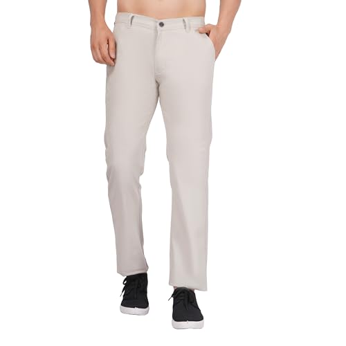 Image of Men's Regular Fit Linen Trousers | Slim Fit Lightweight Casual Pants | Stylish Dress Pants for Office or Travel | Premium Luxury Linen Trouser Pant with Breathable Comfort
