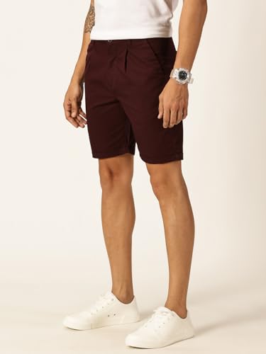 Image of Thomas Scott Men's | Solid | Mid Rise | Light Weight | 100% Cotton | Casual | Chino | Shorts for Men