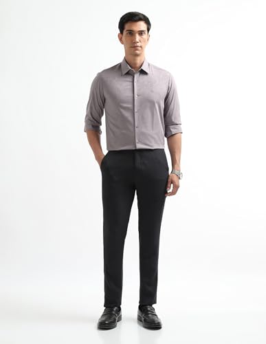Image of Arrow Newyork Men's Textured Manhattan Slim fit New York Shirt