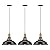 Pynsseu Farmhouse Style Industrial Pendant Light, Vintage Barn Hanging Pendant Lighting, Modern Pendant Lamp Fixture 3 Pack, Oil Rubbed Black Finish