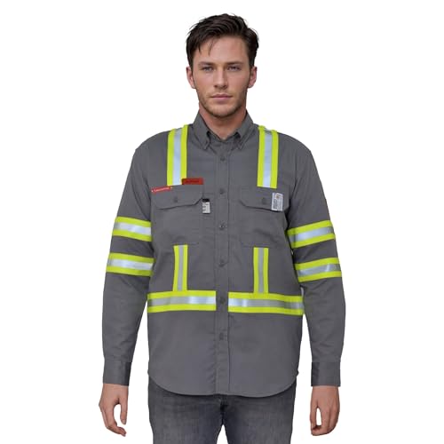 Amazon.com: Small FR Shirt for Men Cat-2 Flame Resistant Shirt