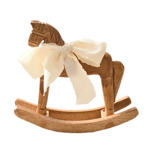 Figura de Caballito Balancín de Madera 15x6.5x19 cm miniatura 6