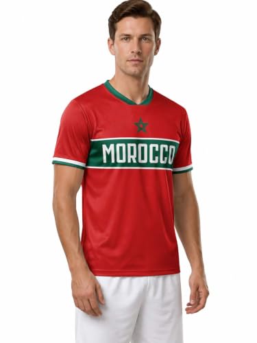 Mens Soccer Jersey 2026 Breathable Short Sleeve Football Shirt Flag Style Lightweight Sports Top for Game Day Men 2XL